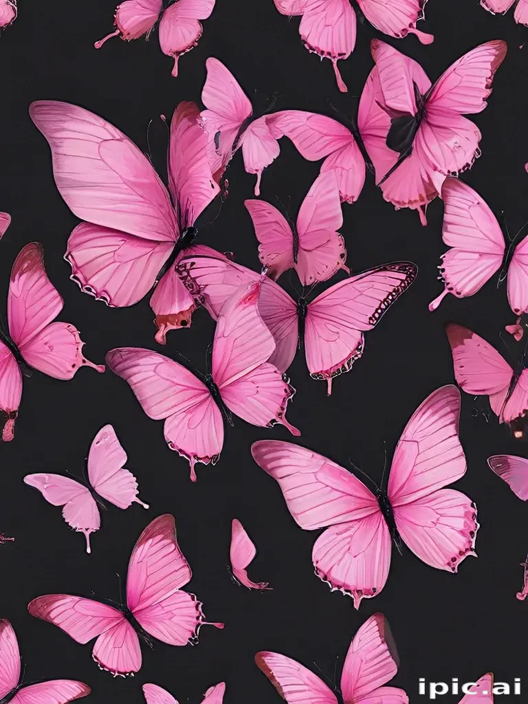 images of pink butterflies