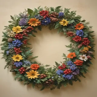 wreath drawing