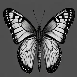 butterfly png black and white