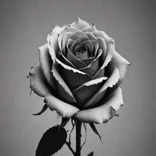 rose with black and white background