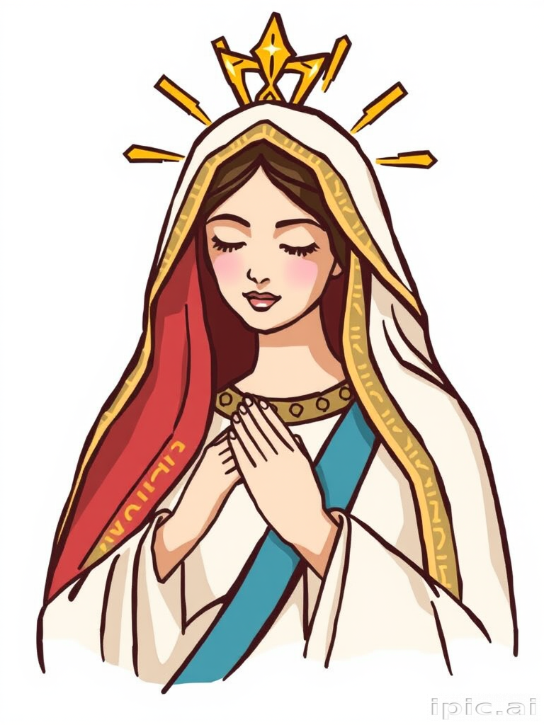 virgin mary clip art
