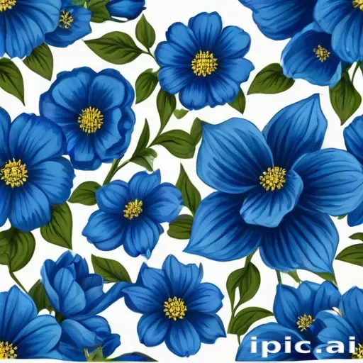 blue flowers clipart