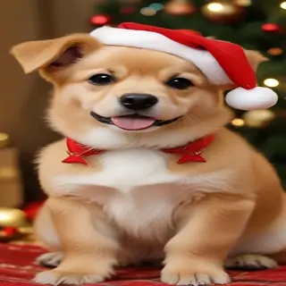 christmas dog wallpaper cute