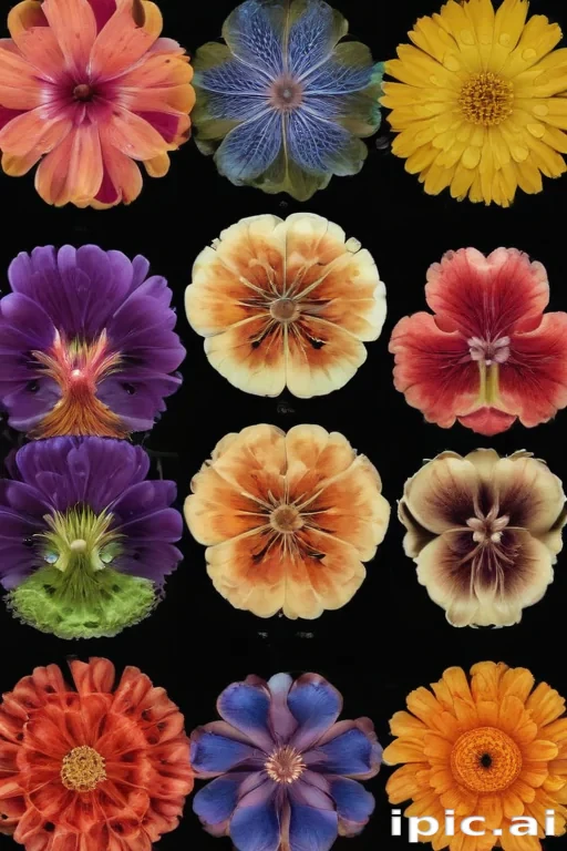 half brain half flowers