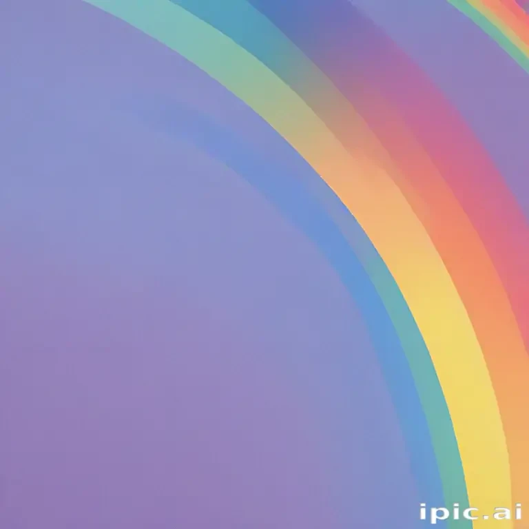 A Soft Gradient Rainbow Arching Over a Serene Purple Background Design.