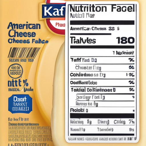 kraft american cheese nutrition label