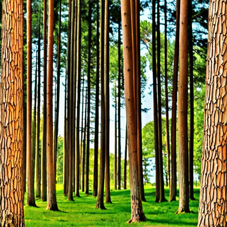 trees geometric shapes
