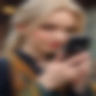 holding a phone