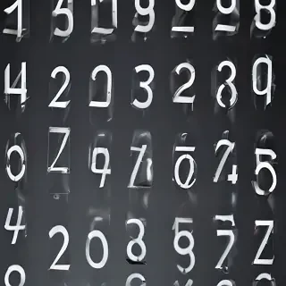 transparent numbers