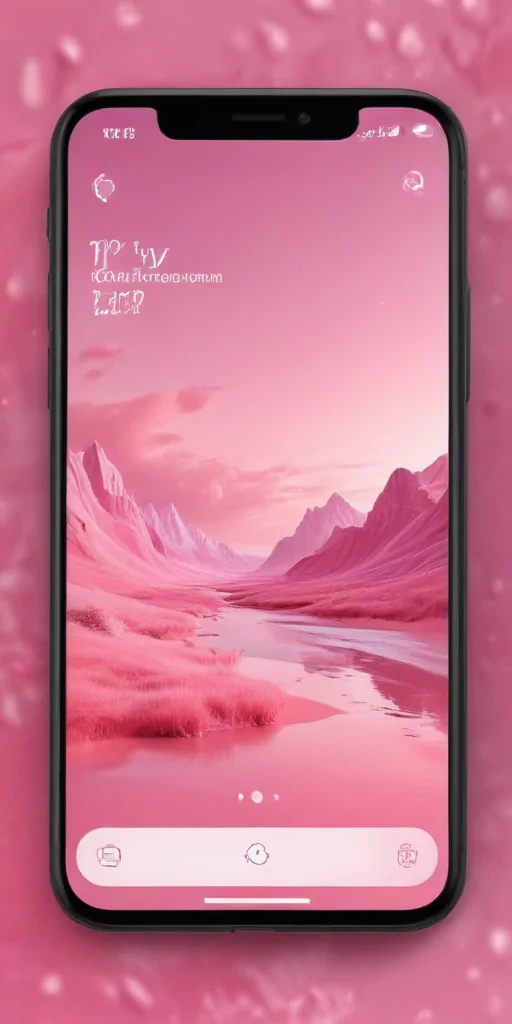 pink home screen