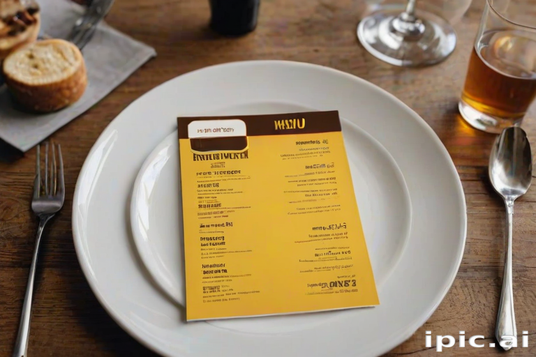 restaurant menu mockup