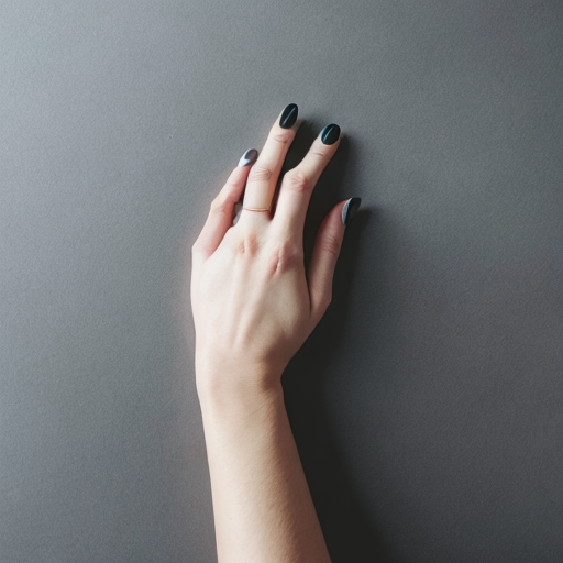 aesthetic hand touching with fine line