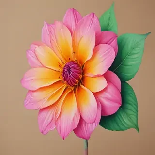 flower drawing with color