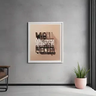 free wall art mockup