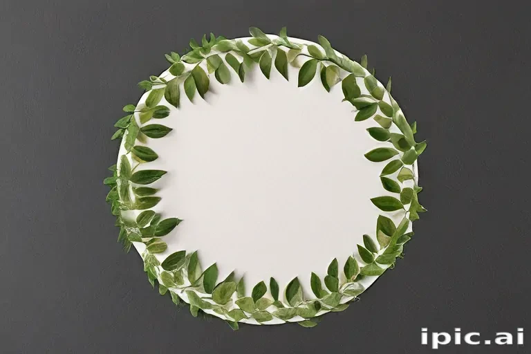 circle with leaves