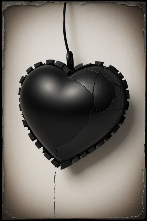 black broken heart