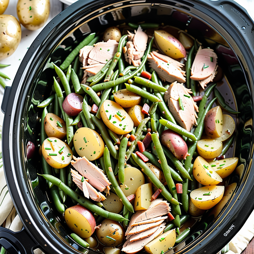 slow cooker chicken green beans and potatoes