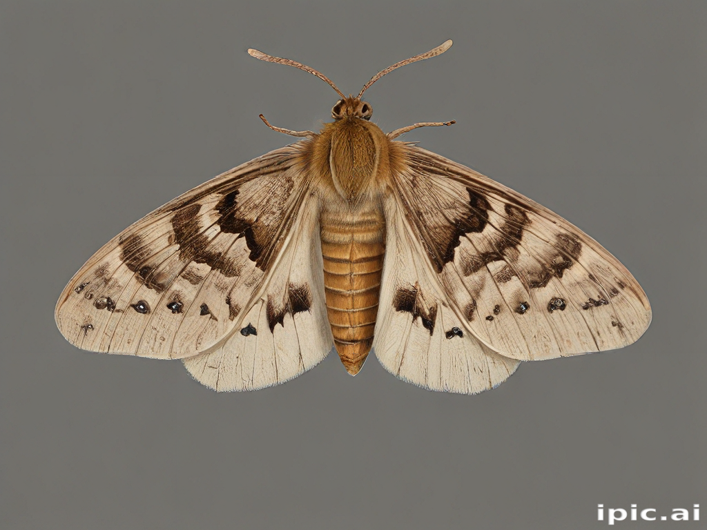 Close-Up View of a Beautiful Moth with Intricate Patterns and Colors