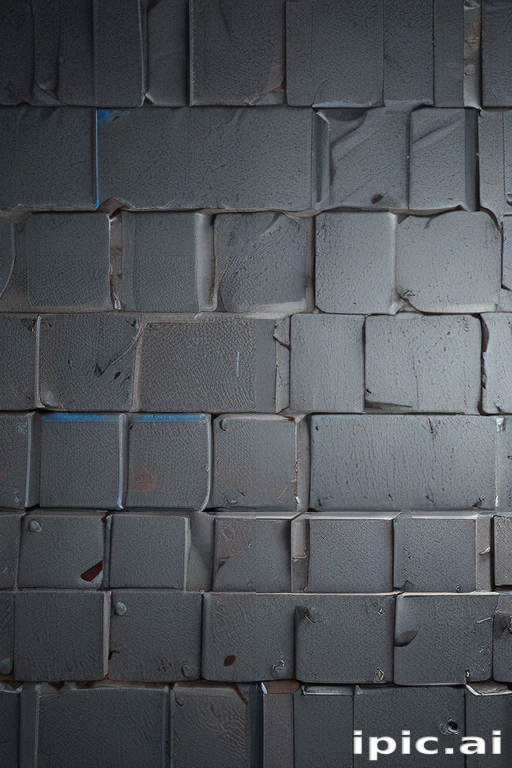 Gray Cealling Texture Rectangle Textured Gray Wall Made of Overlapping Rectangular Tiles in Various Shades