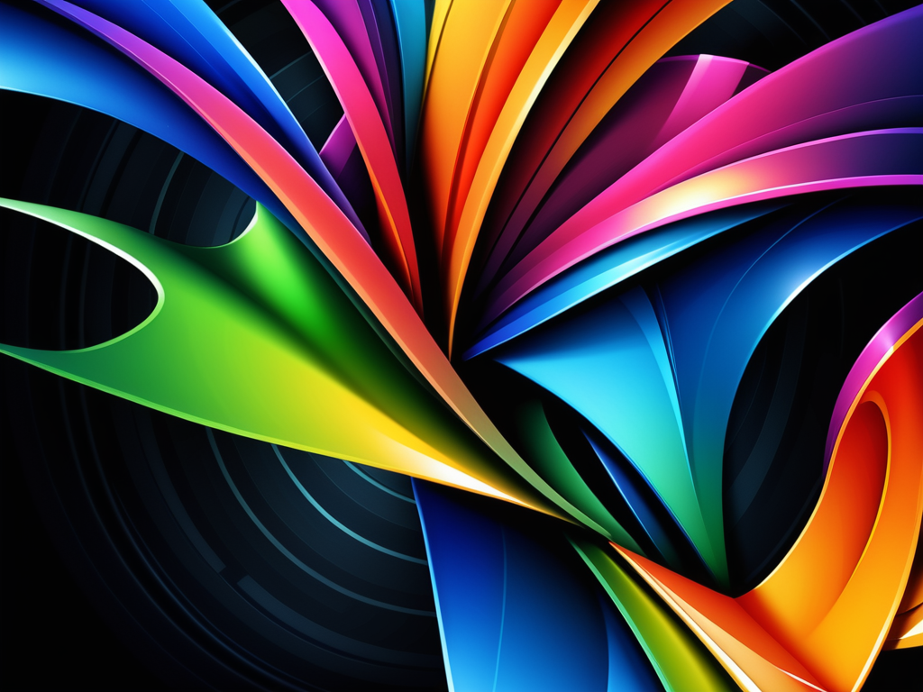 Vibrant Swirls of Color Creating a Dynamic and Energetic Visual Composition