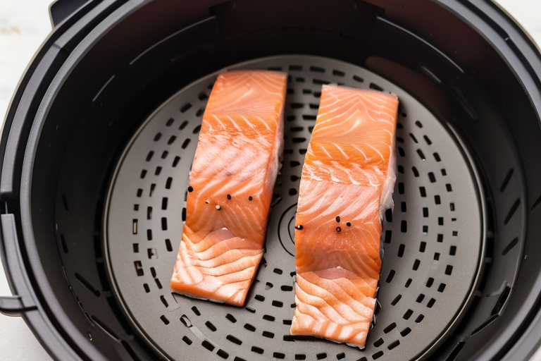 frozen salmon fillet in air fryer