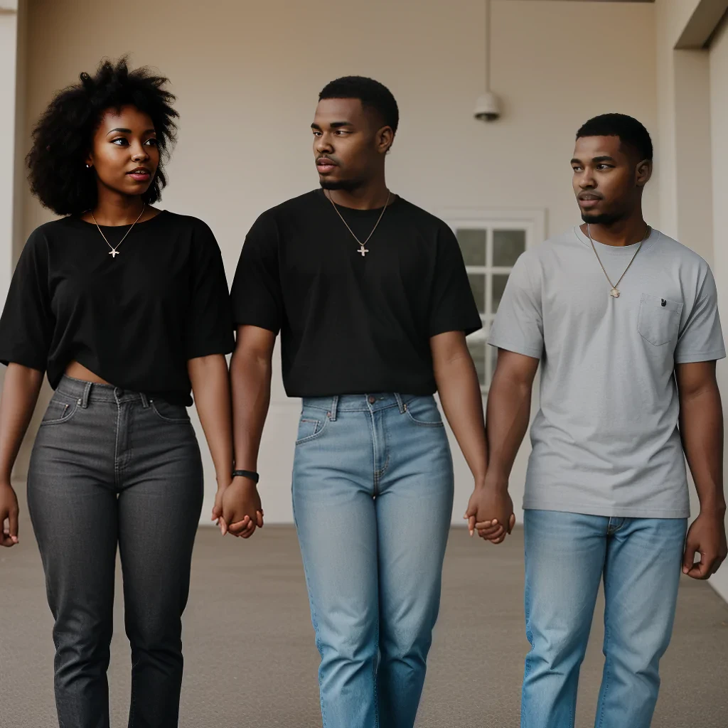 black couple holding hands