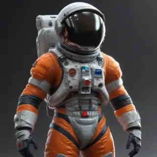 cartoon transparent astronaut suit
