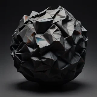 crumpled black paper