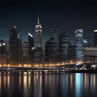 city lights background