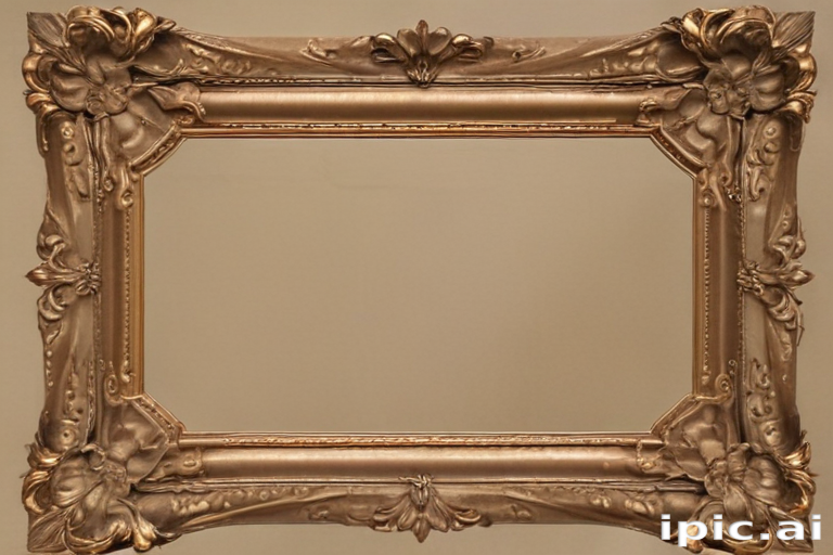 Ordinary Photo Frame Ornate Vintage Picture Frame Empty, Ready for a Beautiful Artwork Display