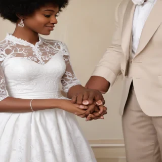 black couple holding hands