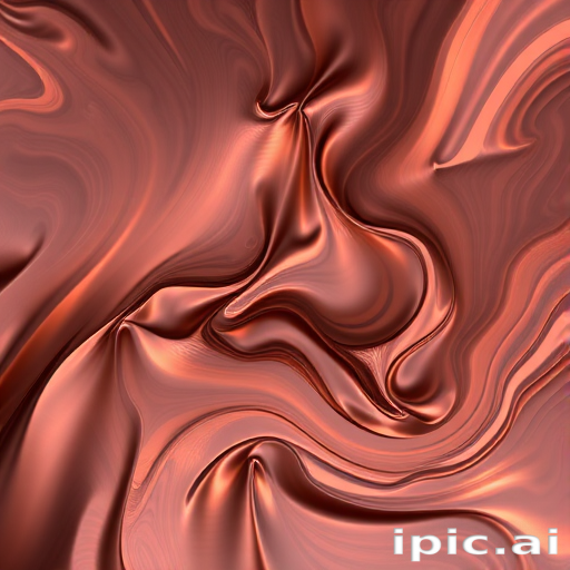 Molten Copper River flows with rich, warm tones of burnished copper and bronze in long, cascading curls that seem to shimmer and shift in the light