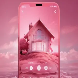 pink home screen
