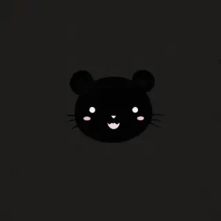 black wallpaper cute