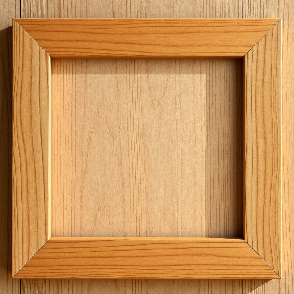 Capture a high-resolution image of a blank picture frame with a wooden texture, using a DSLR camera, aperture f/2.8, ISO 100, shutter speed 1/60 sec, with a shallow depth of field and natural lighting for clarity and warmth.