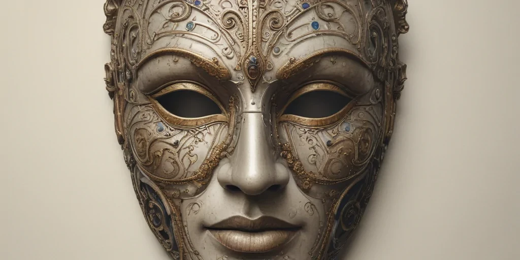 drawing of a mask