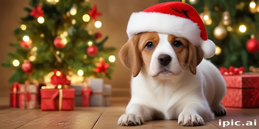 christmas dog wallpaper cute