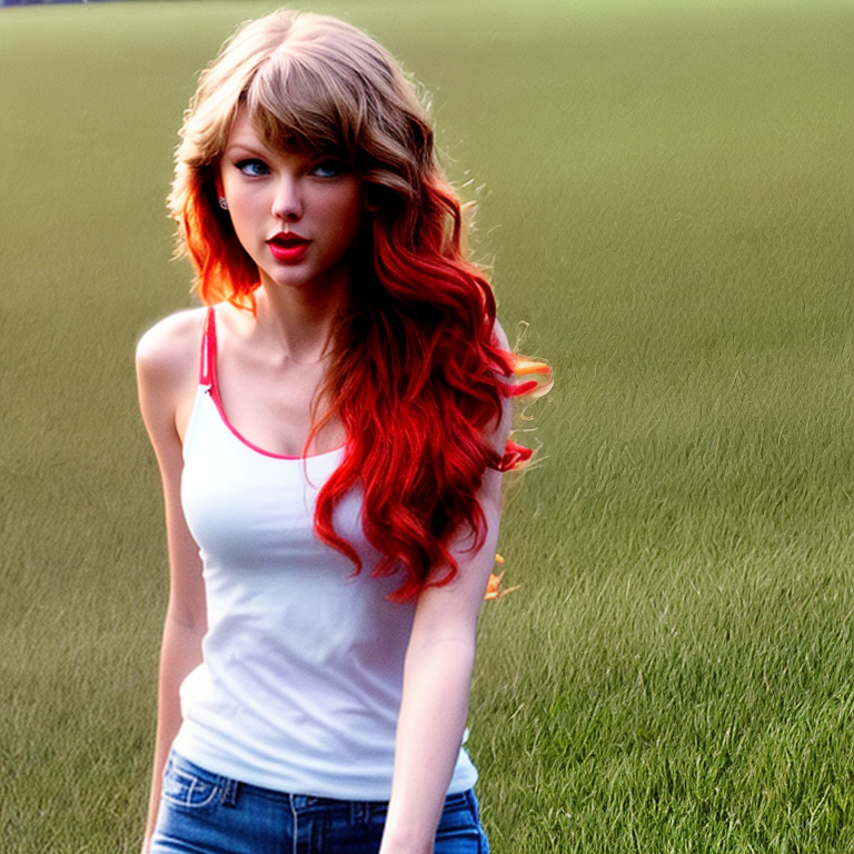 Taylor swift with red hair