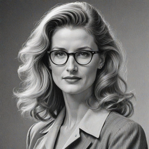Splendid Laura Dern, pencil sketch, portrait of Enchanting woman 1940s in glasses, hair style beatnik, outline, clear lines, fine lines, 8k