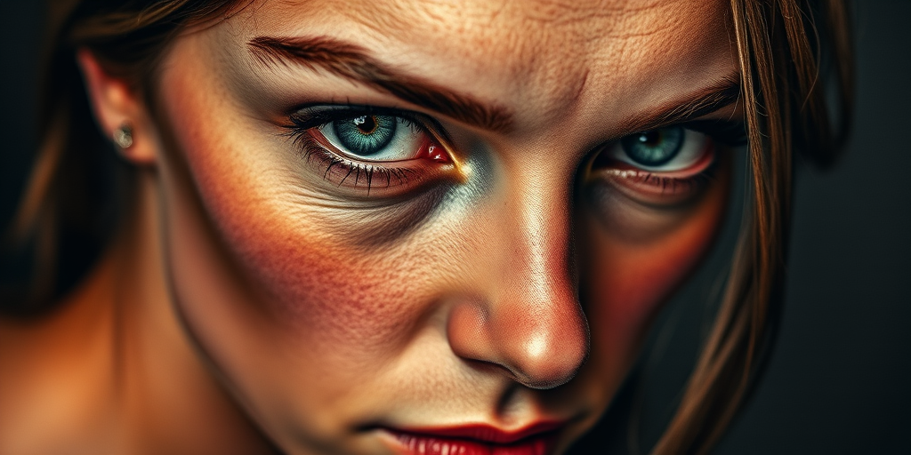 Hyperrealistic portrait tattoo titled "Timeless Gaze" capturing every nuance and detail of a human face with photographic precision. Subtle gradients and expert shading techniques bring depth and dimension to the skin, eyes, and hair. The play of light and shadow creates a lifelike quality that seems to breathe on the skin.