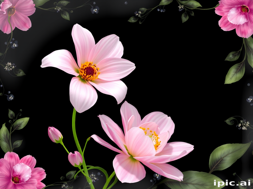 flower transparent border