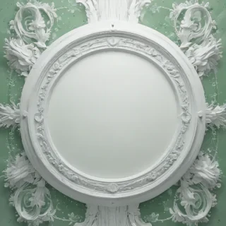 white and green background