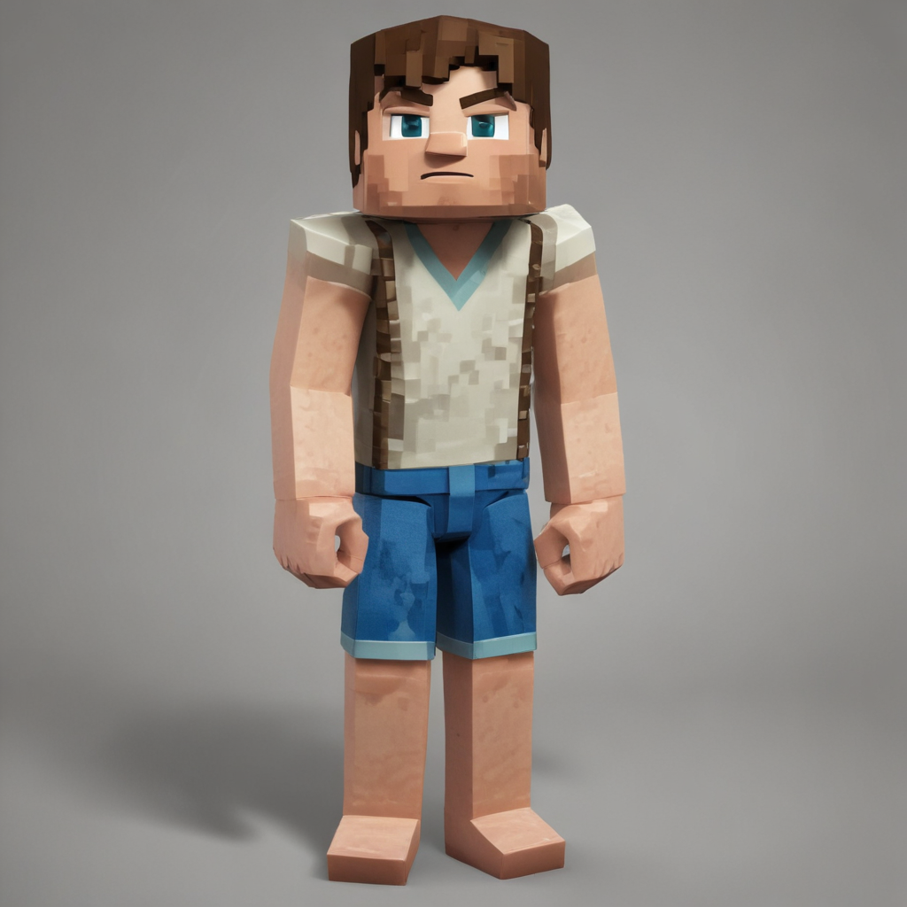 steve from minecraft realistic full body