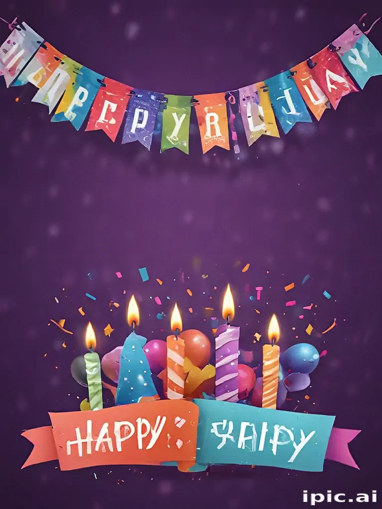 happy birthday banner png