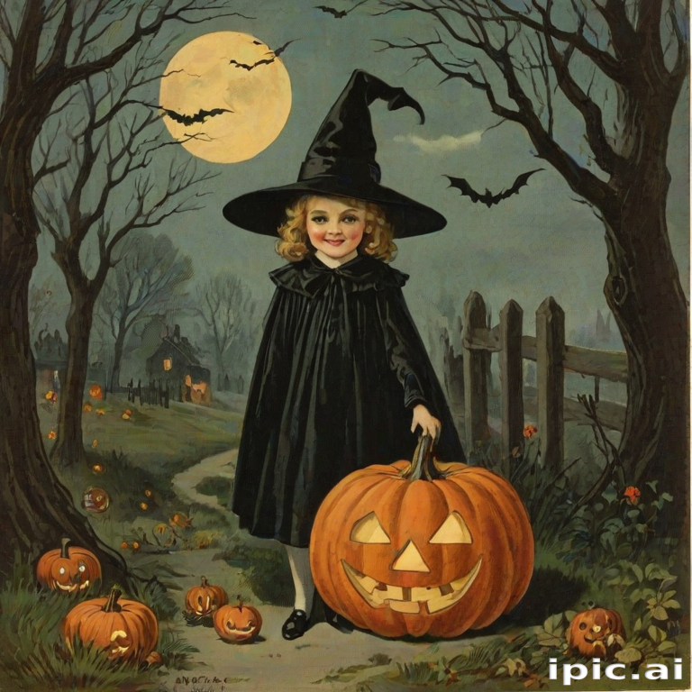 public domain vintage halloween art