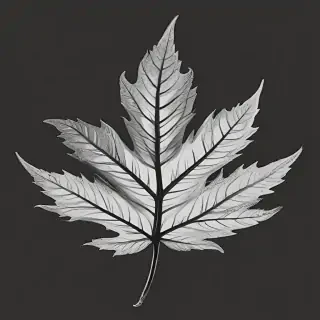 black and white clipart leaf