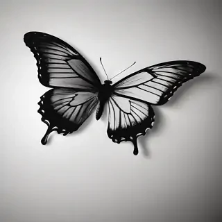 black butterfly outline