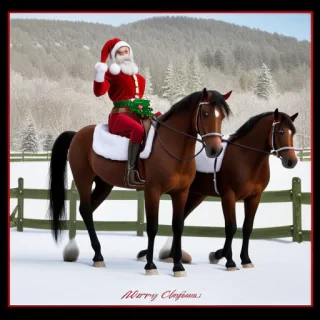 merry christmas images with horses