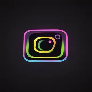 neon instagram logo