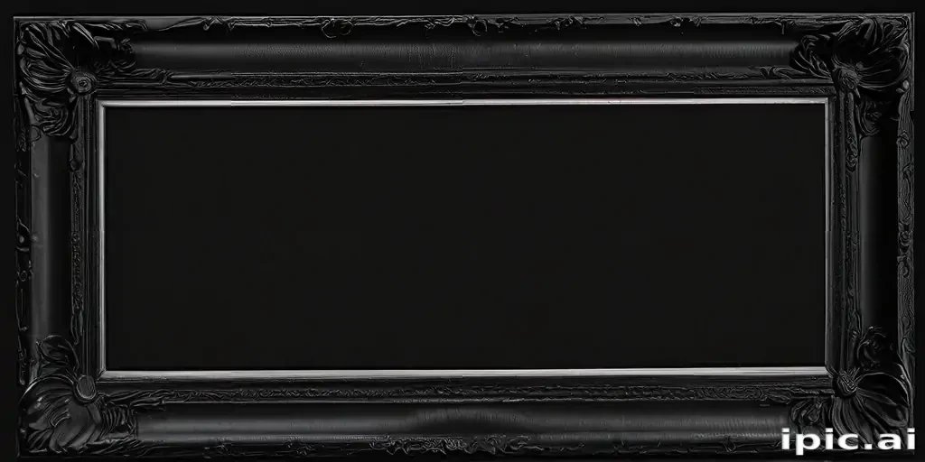 black picture frame png